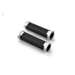 daytona cross grip set black silver for harley fits 7 8 bars 2