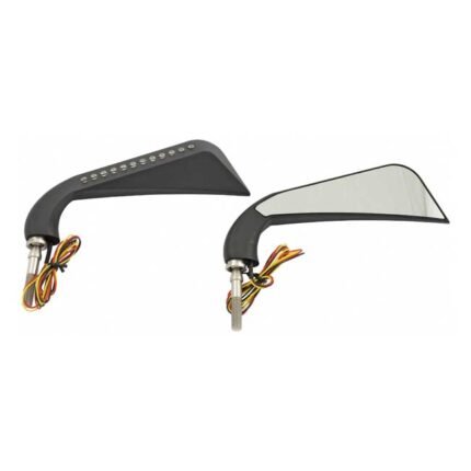 california led turn signal mirror set black for harley