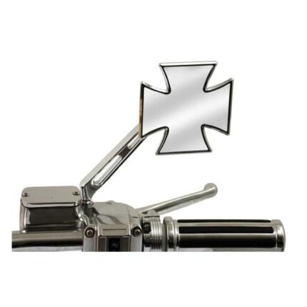 maltese cross mirror right slotted stem for harley fits 1965 up h d