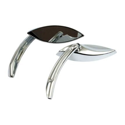 snake eye mirror set chrome for harley fits 1965 up h d