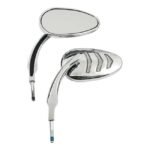 led billet turn signal mirror set chrome for harley