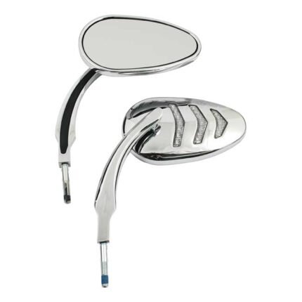 led billet turn signal mirror set chrome for harley