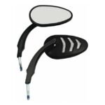 led billet turn signal mirror set black for harley