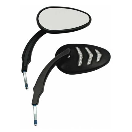 led billet turn signal mirror set black for harley