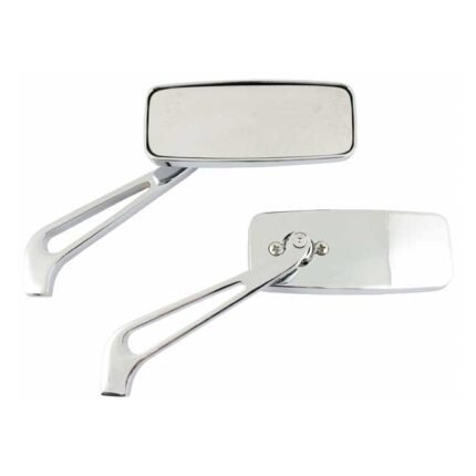 street rage mirror set chrome for harley fits multifit