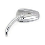 slipstream mirror set curved stem chrome for harley fits universal