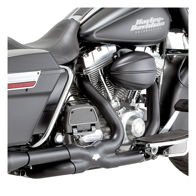 vance hines power dual crossover head pipes black for harley fits 1995 2016 flt touring excl cvo