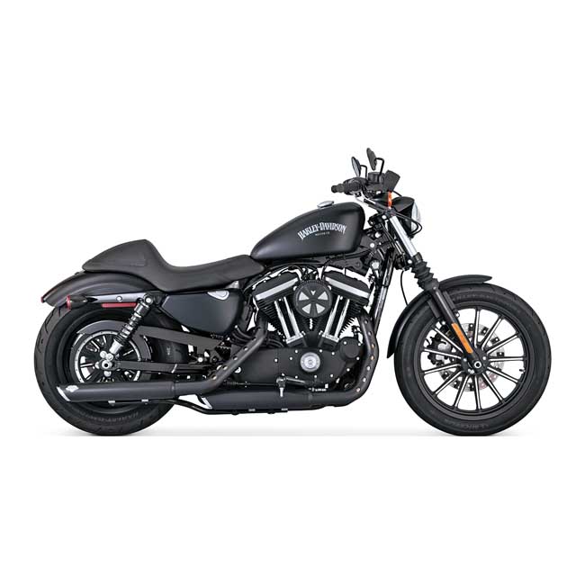 vance hines twin slash 3 slip on mufflers black for harley fits fourteen twenty extra large