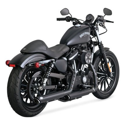 vance hines twin slash 3 slip on mufflers black for harley fits fourteen twenty extra large