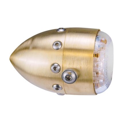 hkc retro led taillight matte brass for harley