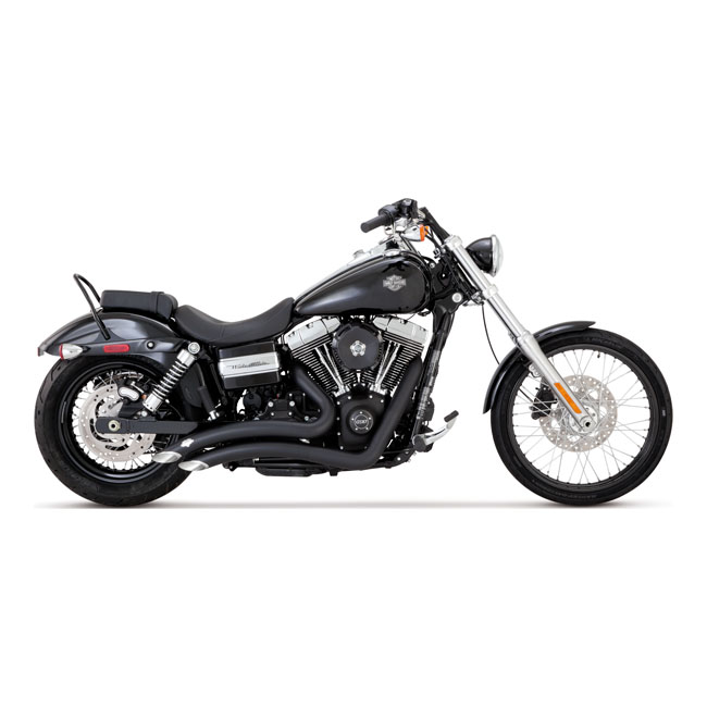 vance hines 2 1 2 big radius 2 2 exhaust black for harley fits 2006 2017 dyna excluding 2012 2016 fld switchback