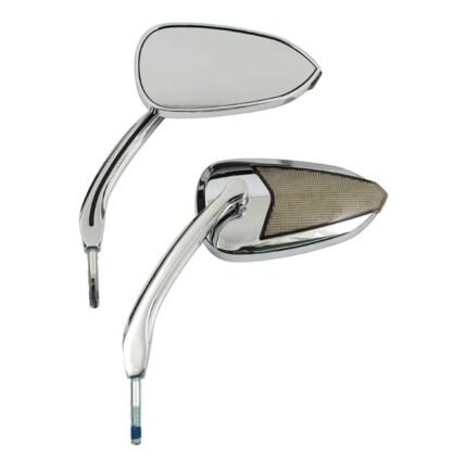 fury led turn signal mirror set chrome for harley
