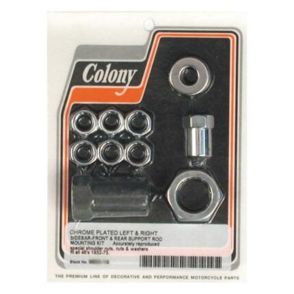 colony floorboard support rod mount kit chrome for harley fits all 1932 1973 45 servi car models