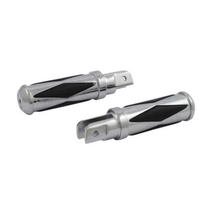 diamond footpegs small diameter universal mount chrome for harley fits universal mount
