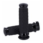 avon grip set diamond contour air ss domed black for harley fits 1996 2022 h d with dual throttle cables excl street