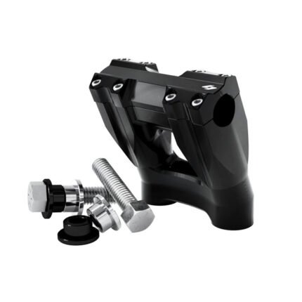 kraus kickback riser set 25mm clamp 127mm rise black for harley fits 1984 1923 h d excl 2023 cvo road glide or cvo street glide