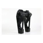 kodlin universal fastback risers 6 black for harley fits all h d with 1 handlebar clamp area and 3 5 riser mount spacing