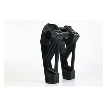 kodlin universal fastback risers 6 black for harley fits all h d with 1 handlebar clamp area and 3 5 riser mount spacing