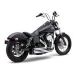 Vance & Hines, Shortshots Staggered Pcx Exhaust. Black for Harley Fits: Softail: 2018-2020 FXBB Street Bob 107; 2018-2020 FXFB Fat Bob 107; 2018-2020 FXFBS Fat Bob 114; 2018-2020 FLSL Slim 107; 2018-2020 FXLR Low Rider 107; 2020-2020 FXLRS Lowrider S 114; 2020 FXST Softail Standard 107; 2018-2020 FLDE Deluxe 107; 2018-2020 FLHC Heritage Classic 107; 2018-2020 FLHCS Heritage Classic 114; 2018-2020 FLSB Sport Glide 107. (excl. Fat Boy, Breakout, FXDRS) - Image 4